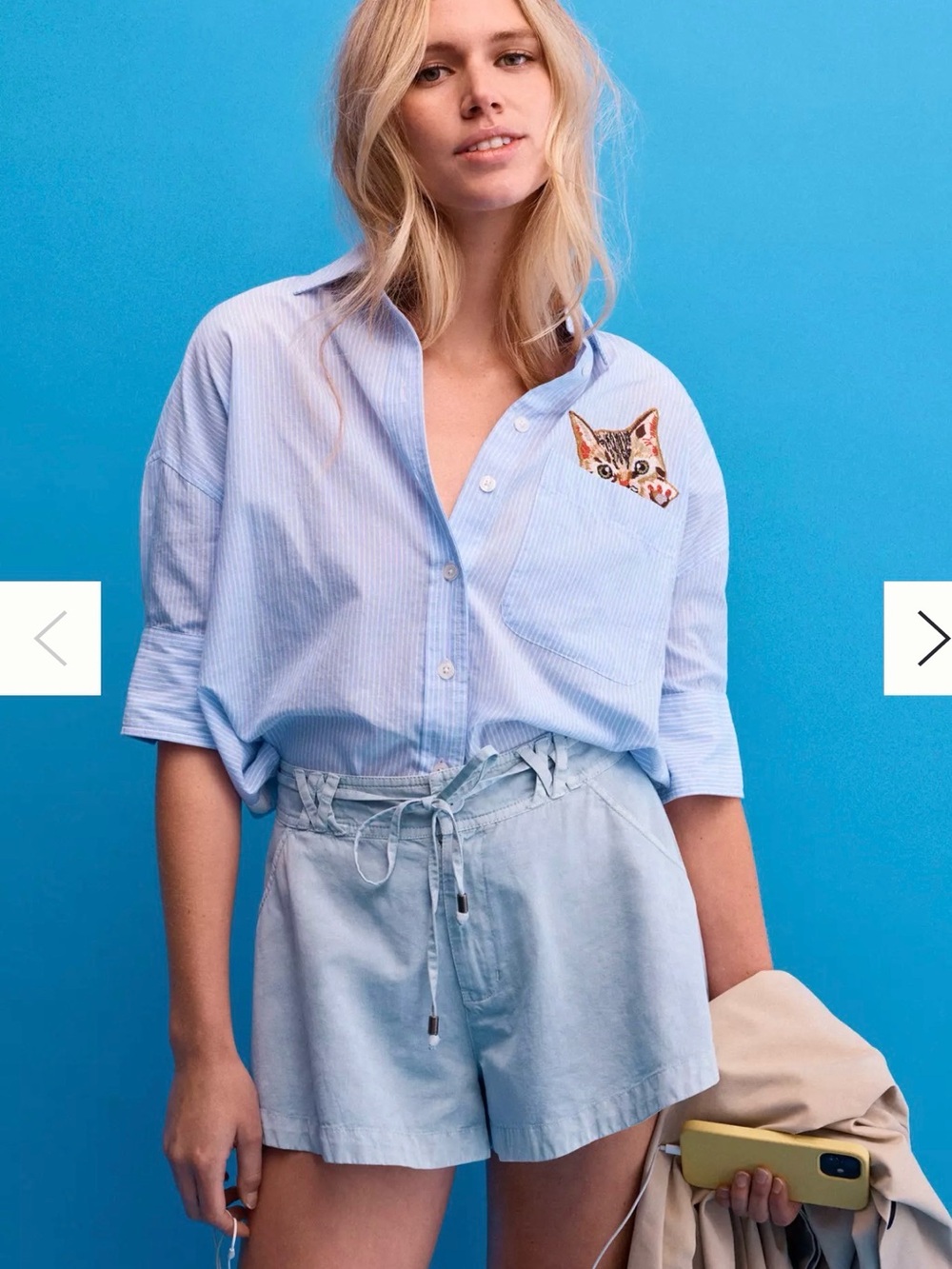 By Anthropologie tie waist denim shorts